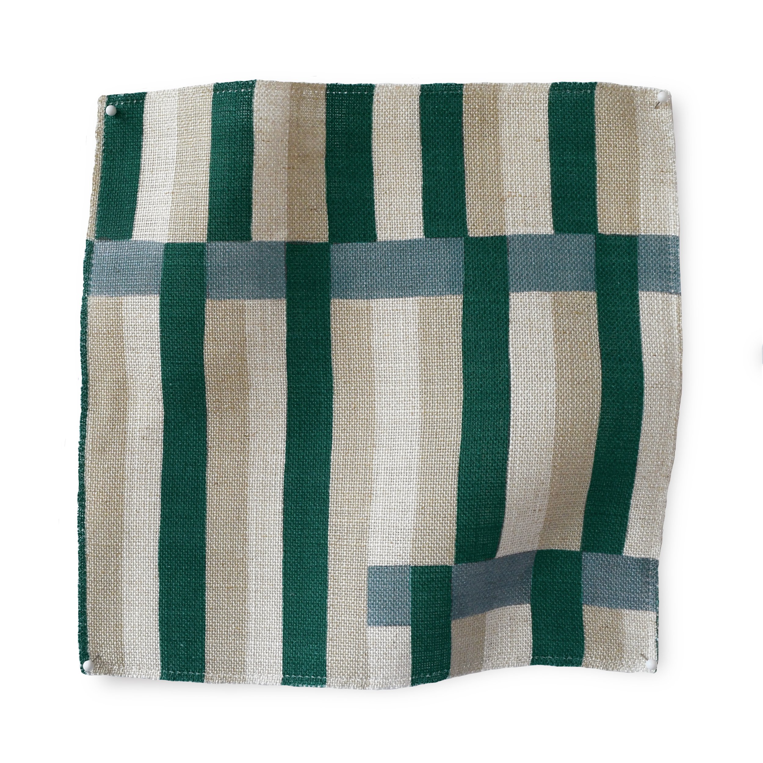 Anni Stripe Fabric - Mallard — Imogen Heath Interiors